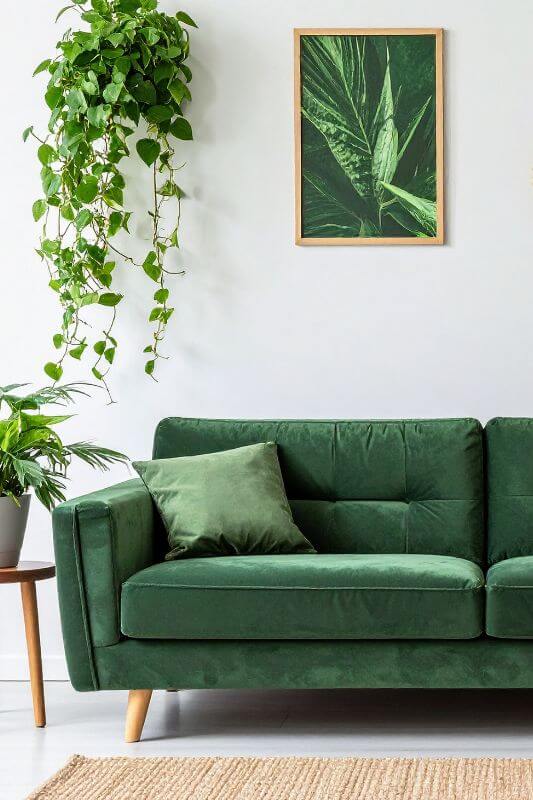 Canapé vert émeraude pour une ambiance raffinée